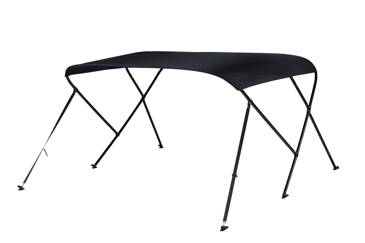 NALUX Biminitop 3 bogen zwart frame- Hoogte 117 cm -Breedte 231-243 cm