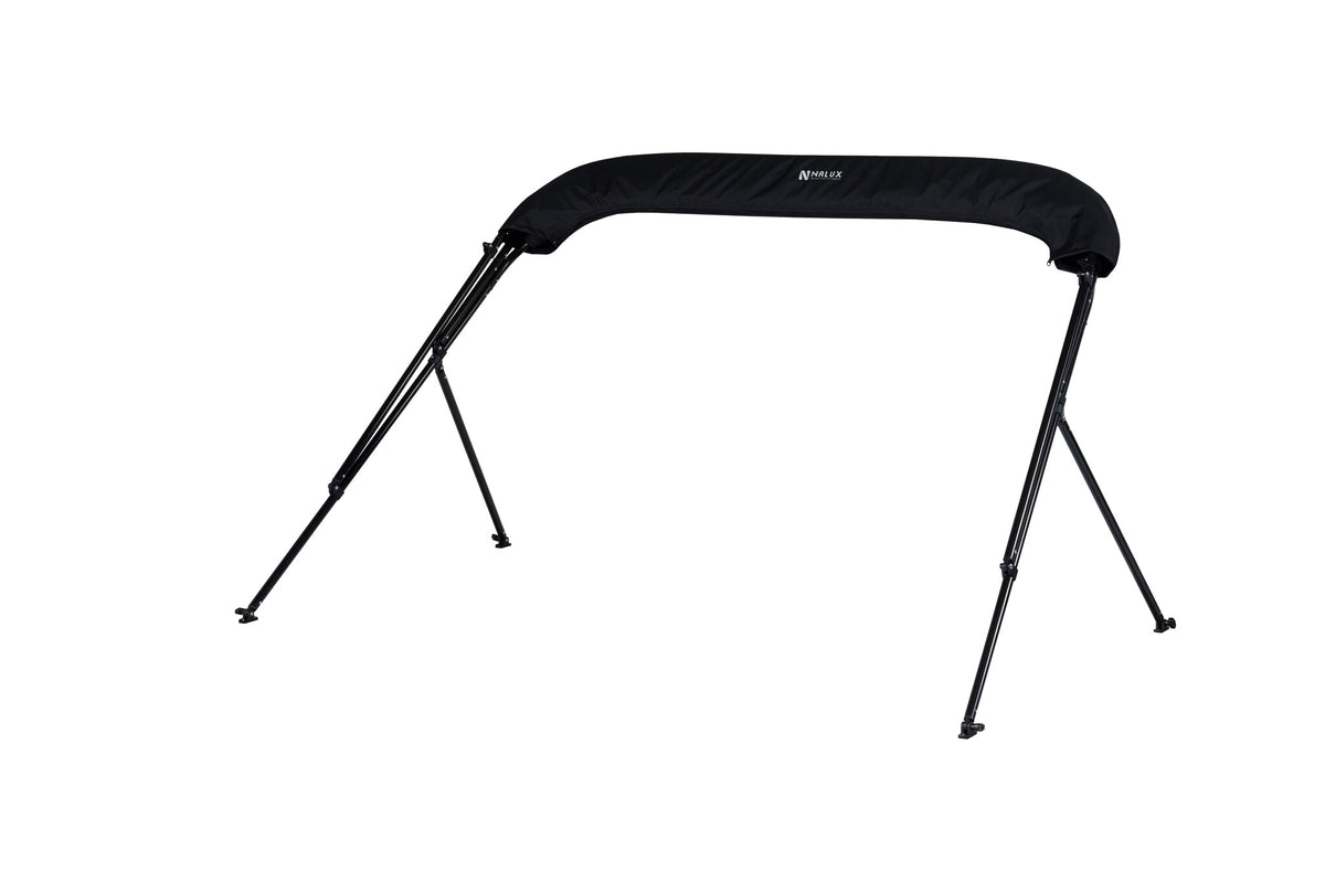 NALUX Biminitop 4  bogen zwart frame- Hoogte 117 cm -Breedte 200-213 cm
