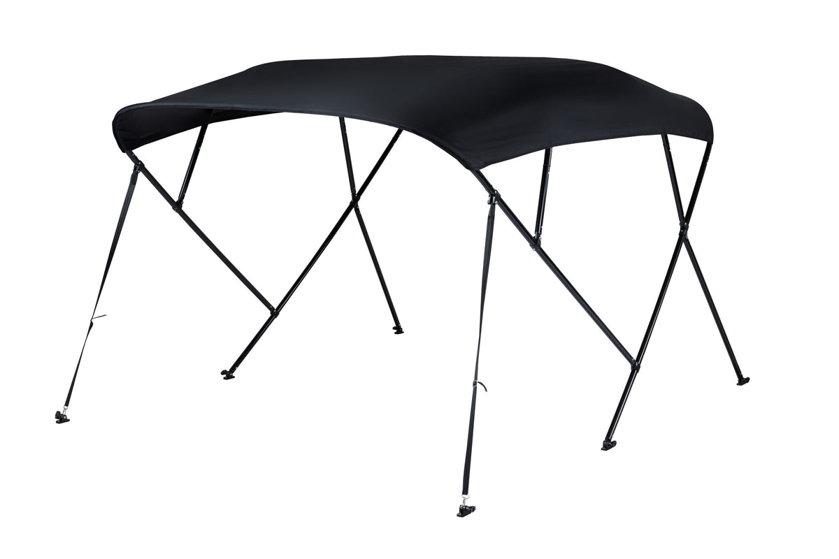 NALUX Biminitop 4  bogen zwart frame- Hoogte 137 cm -Breedte 200-213 cm