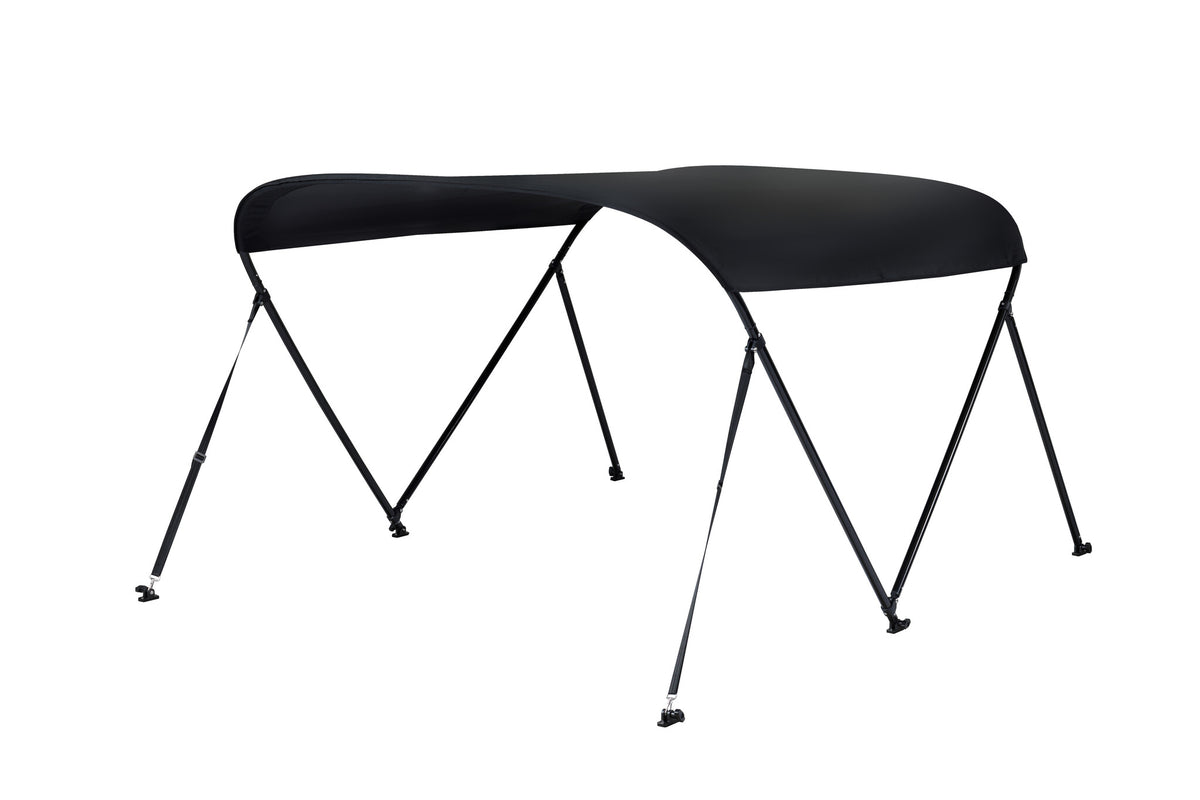 NALUX Biminitop 2 bogen zwart frame- Hoogte 110 cm -Breedte 150-170 cm